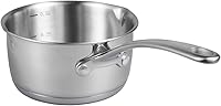 IMEEA 0.5-Quart Butter Melting Pot - Tri-Ply Stainless Steel Butter Warmer with Dual Pour Spouts, Induction Ready, Silver