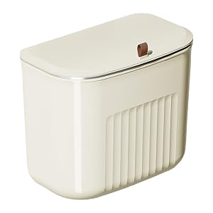 Hanging Trash Can Kitchen Compost Bin with Lid 7 9 Liter Wall-Mounted Garbage Can for Kitchen Cabinet Door