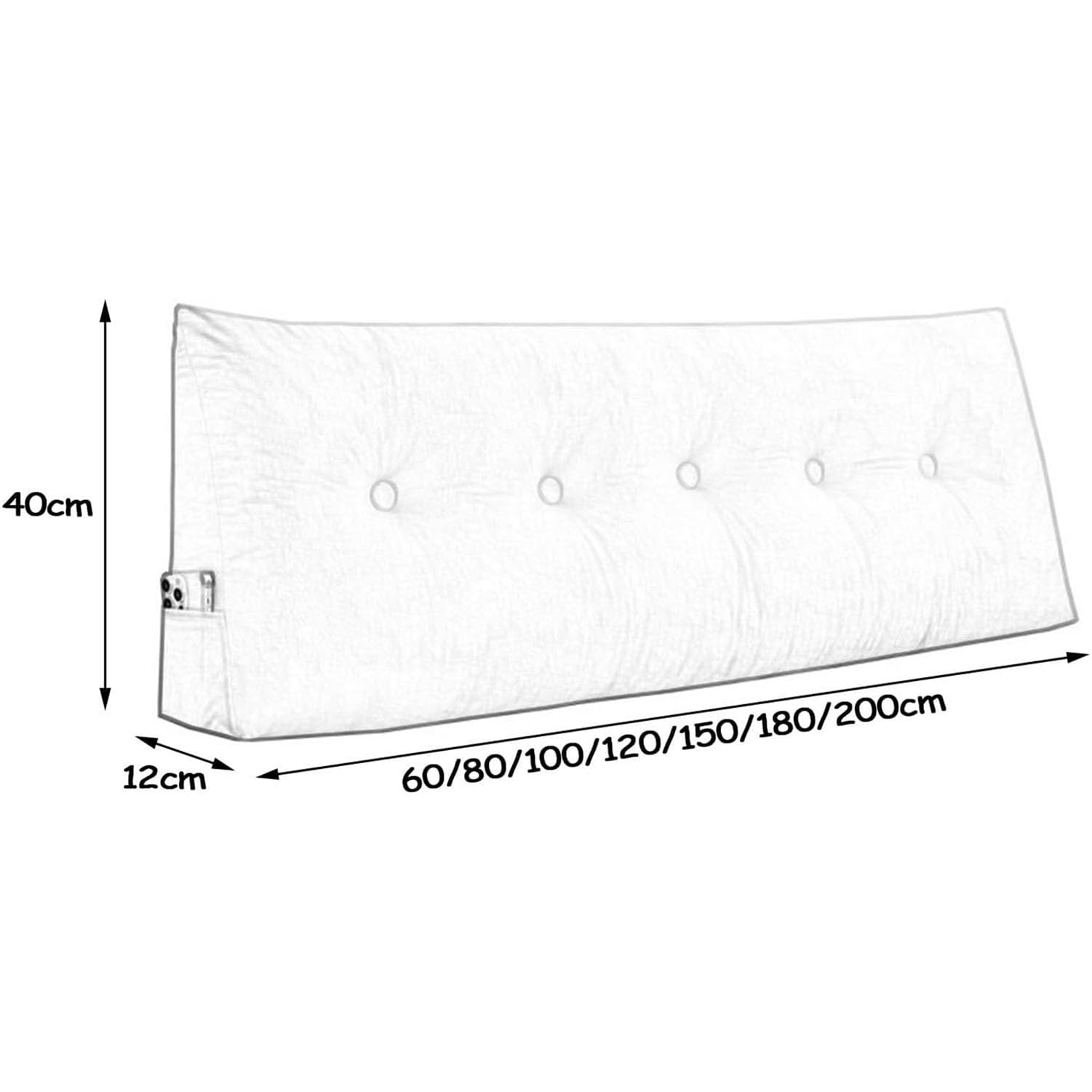 Cuscino Schienale Divano Letto Cuscini Testata Cuscini Schienale Divano Triangolare Testiera Letto Poggiatesta A Cuneo per Schiena,05,80X40X12cm