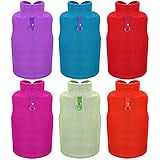 6 Pieces Dog Fleece Vest Dog Pullover Warm Dog Jacket Cold Weather Pet Sweater with Leash Ring Cozy Dog Clothes for Small Cats Dogs (Bright Colors, S)
