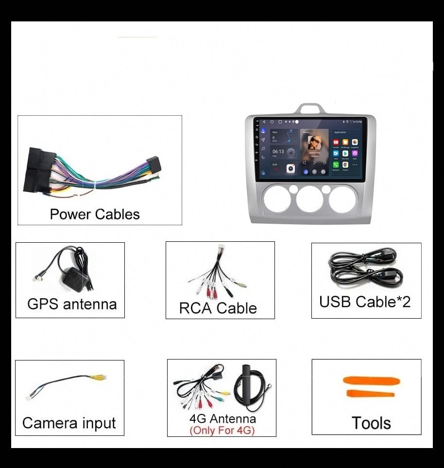 Radio Coche con Carplay Inalámbrico para Ford Focus sin cables 4