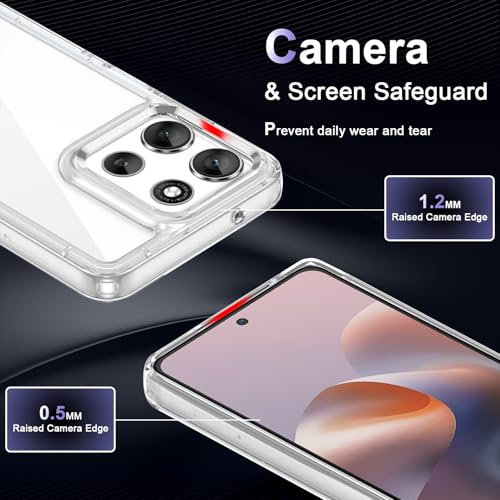 Image of Case for Motorola Moto G86 5G, Military Grade Drop Protection Phone Case, Yellowing Resistant, Anti-Scratch Hard PC Back, Shockproof Hard Ultra-Thin Protective Cover, Clear
