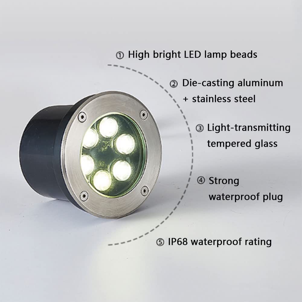 Tauchbare Led-Poolleuchten – Wasserdichte Unterwasserleuchte, Unterwassereinbauleuchte, Wasserspielleuchten, Ip68, Wasserdichtes Edelstahlmaterial, 12 V, Poollampe Für Außenbereich, Pool, Brunnen (Ka