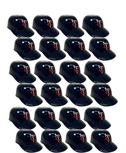 MLB Mini Batting Helmet Ice Cream Sundae/Snack Bowls, Twins - 24 Pack