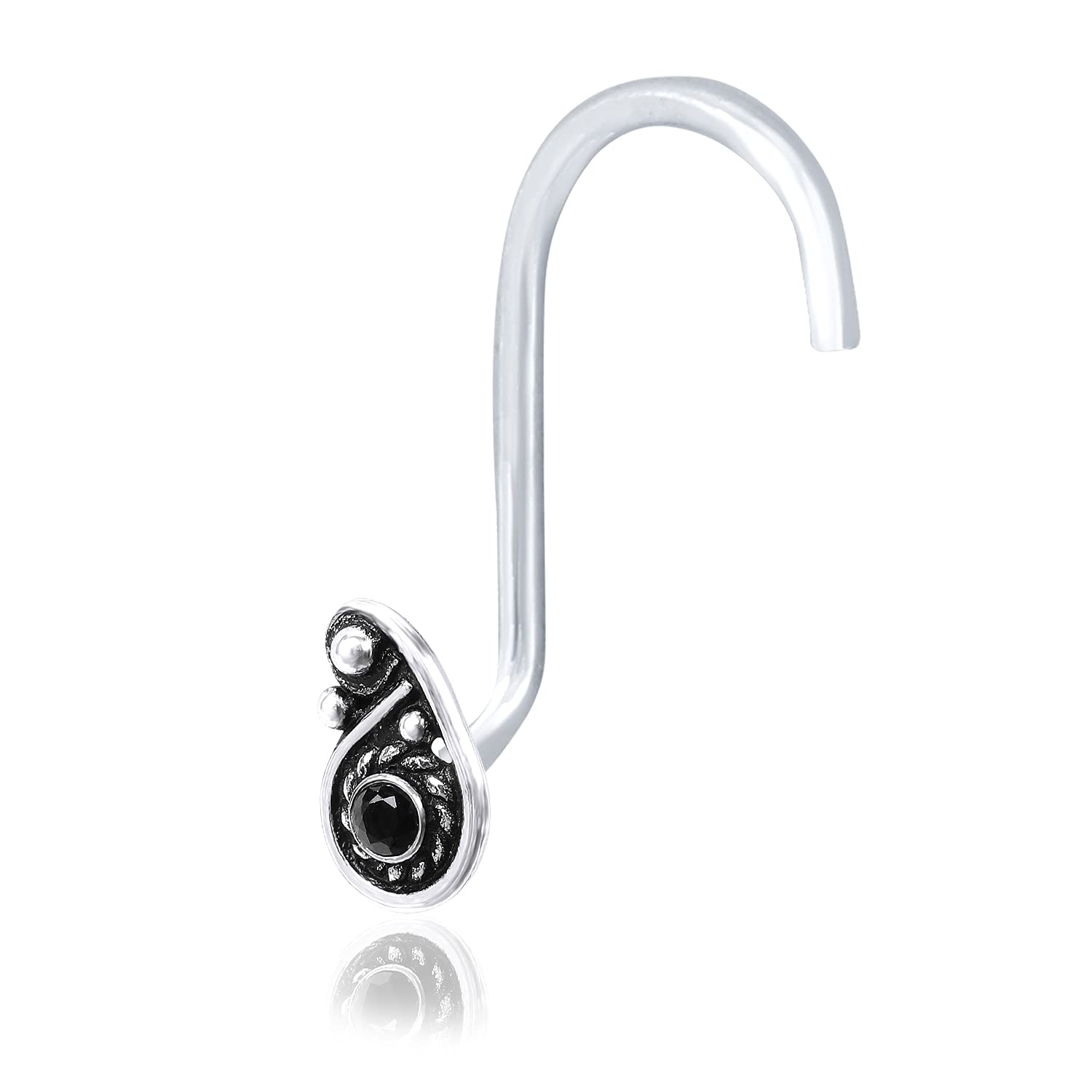 NEMICHAND JEWELS 925 sterling Silver Trendy nose pin/nose rings for womens (SSNP-6) (B0973RLVNM) Amazon Price History, Amazon Price Tracker