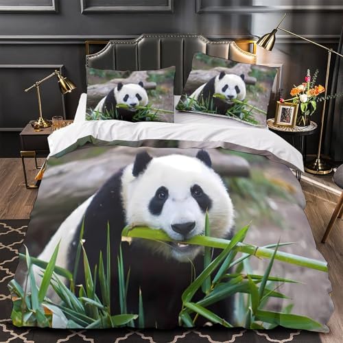 Parure de Lit Panda Ultra Douce avec Housse de Couette Légère 3D - 2