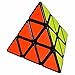 Coolzon® 3x3 Pyraminx Pyramid Cubo Magico Rompecabezas Triángulo Speed Magic Cube Juego de Puzzle Cube 98mm,Negro