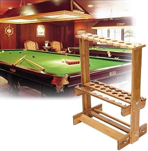 Support de rangement de queues de billard autoportant en bois pour clubs de billard
