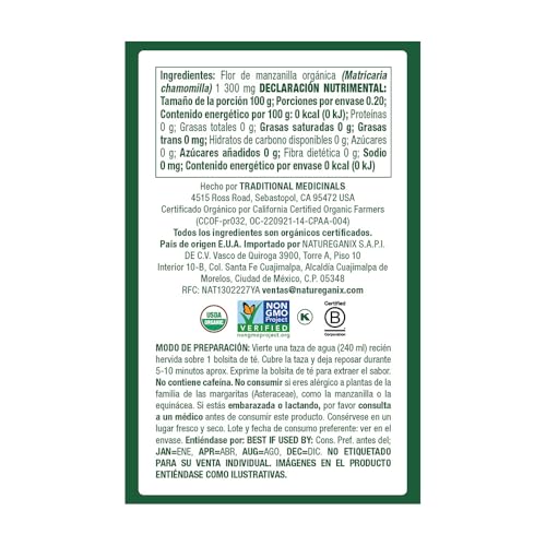 Image of Traditional Medicinals Organic Chamomile Herbal Tea, 16 Count