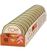 Wellness CORE 98% Turkey, Wet Cat Food, Pate, Grain Free, Protein-Rich, 12 x 85g