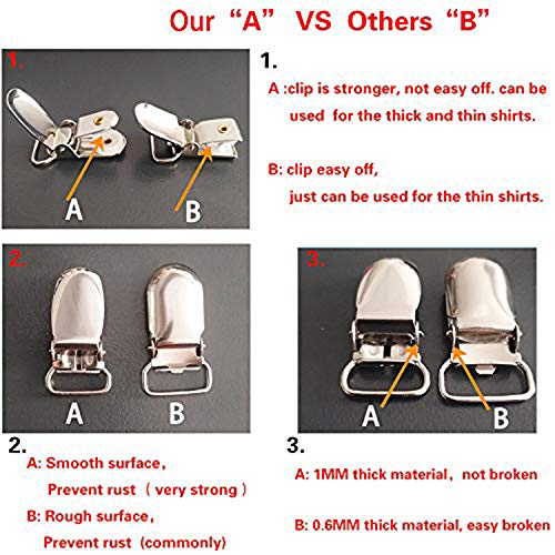 مشابك تثبيت القميص بأشرطة مرنة قابلة للتعديل متينة ومانعة للانزلاق بتصميم عسكري للرجال من كيدوف (لون أسود / زوج واحد)، مقاس L