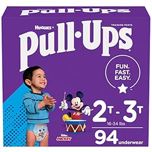 Pull-Ups Boys’ Potty Training Pants Training Underwear Size 4, 2T-3T, 94 Ct