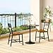 HOOBRO Kitchen Chairs Set of 2, Wooden Dining Room Chairs with Metal Frame, Dining Chairs with Back, Easy to Assemble, Farmhouse Dining Chairs for Kitchen, Living Room, Rustic Brown and Black BF39CD01