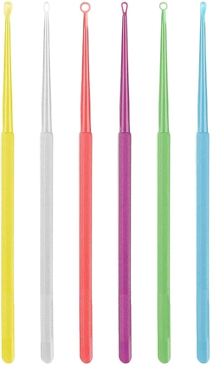 Ear Curettes, Ear Pick Wax Removal Tool Cleaner, Earwax Removal Pack, Stainless Steel Curette Alternative,Multicolor, Spoon (Pack of 100)