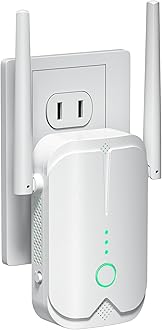 WiFi Extender, WiFi Signal Booster Up to 9000sq.ft and 55 Devices, WiFi Range Extender, Wireless Internet Repeater, Long Range Amplifier with Ethernet Port, 1-Key Setup, Access Point, Alexa Compatible