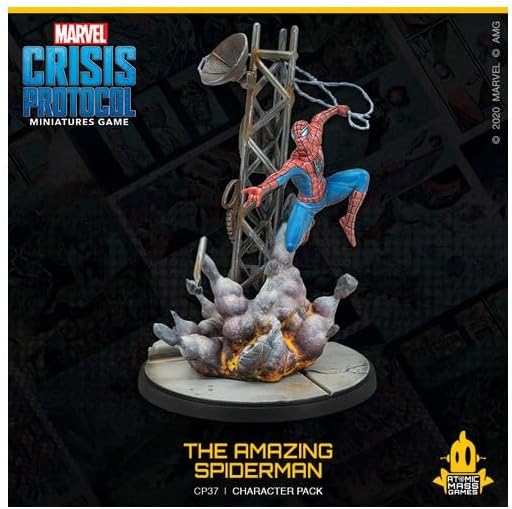 Atomic Mass Games, Marvel Crisis Protocol: Character Pack: Amazing Spider-Man & Black Cat, Miniatures Game, Ages 10+, 2+ Players, 45 Minutes Playing Time - 5