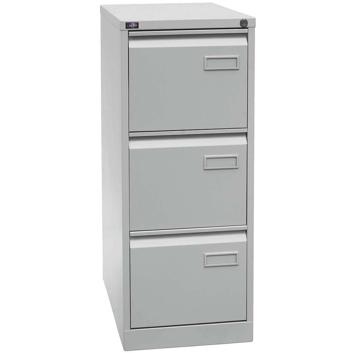 BISLEY Light Hängeregistraturschrank, einbahnig, DIN A4, 3 HR-Schubladen, Metall, 355 Silber, 62.2 x 41.3 x 101.6 cm