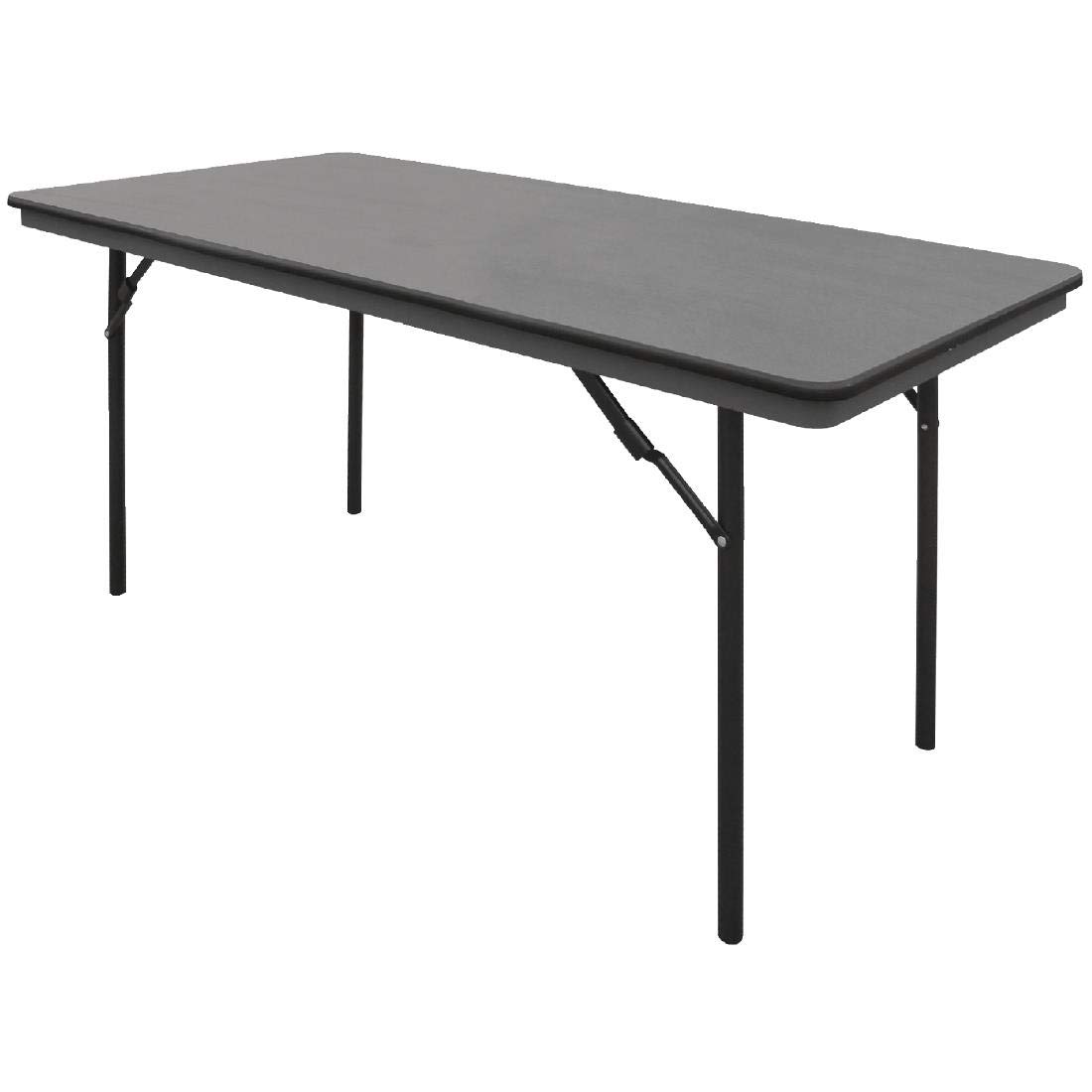 Bolero Table de banquet pliante rectangulaire en ABS 5 pieds, gris 5 pieds, taille: 750(H)x1520(L)x760(W)mm, table portable intérieure et extérieure, GC595