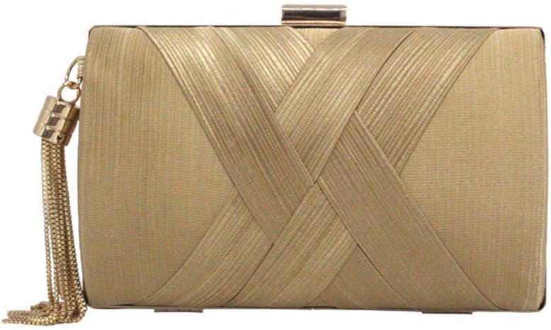 Women's Elegant Tassel Pendant Silk Evening Party Clutch Bags Bridal Wedding Purse