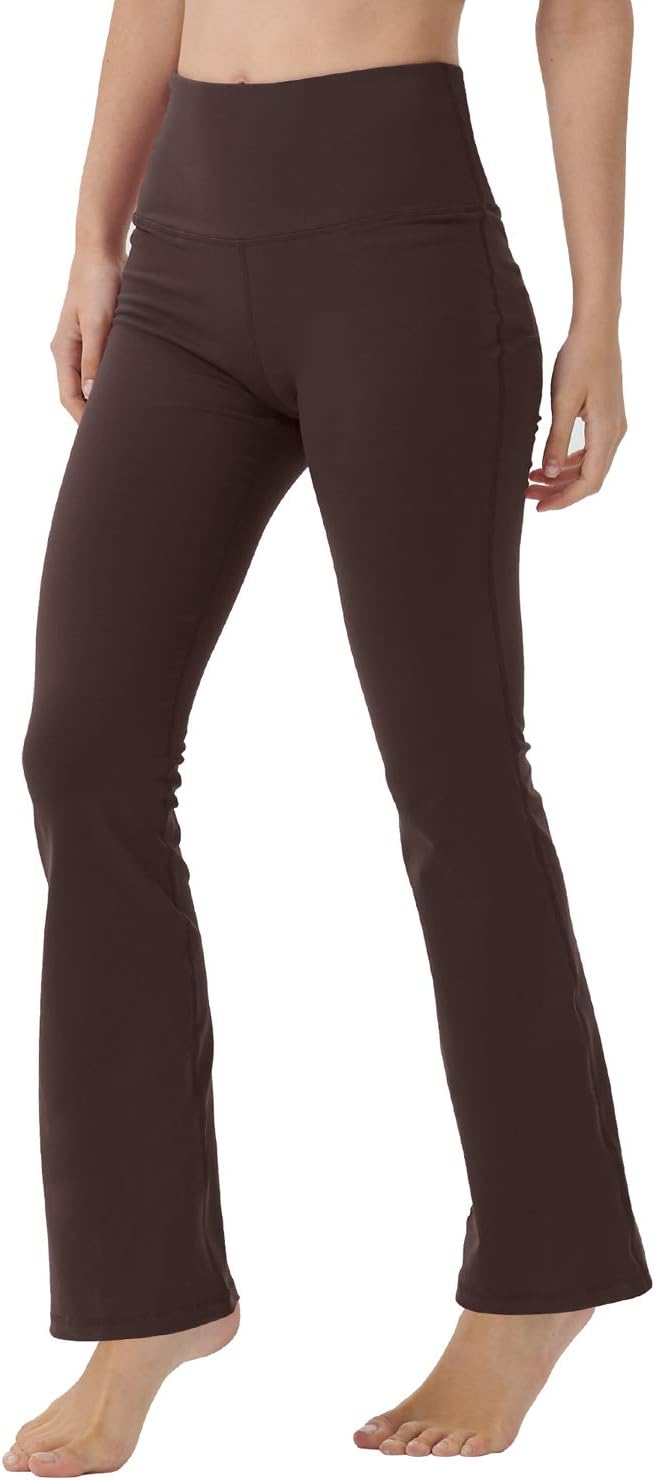 Bootcut Yoga Pants for Women with Hidden Pockets High Waist Workout Pants Tummy Control Dress Bootleg Work Pants