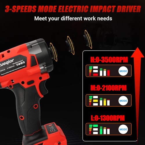 Image of 2953-20 Cordless Impact Driver for Milwaukee M18 Battery, Up to 220Ft-lbs(300N.m) Brushless 1 /4 inch Impact Driver, 3-Speed Lightweight Power Impact Drivers