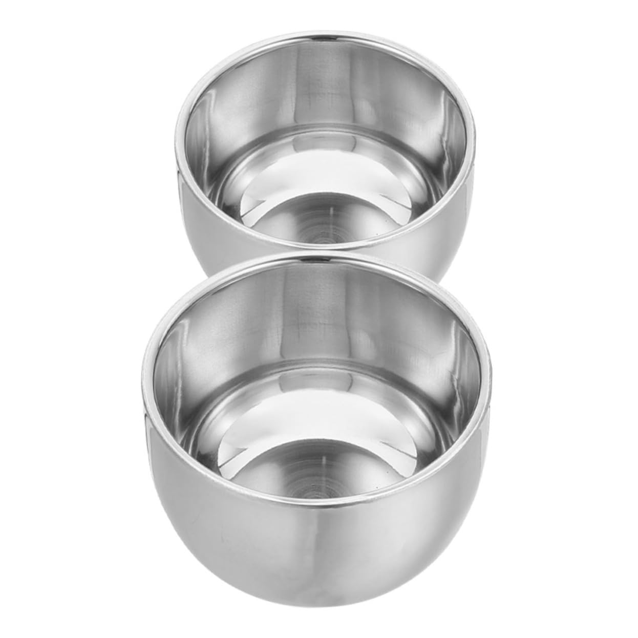 Baluue Stainless Steel Shaving Bowl 200ml Double Layer Shaving Soap Cup for Men Heat Insulation Shave Soap Mug for Men