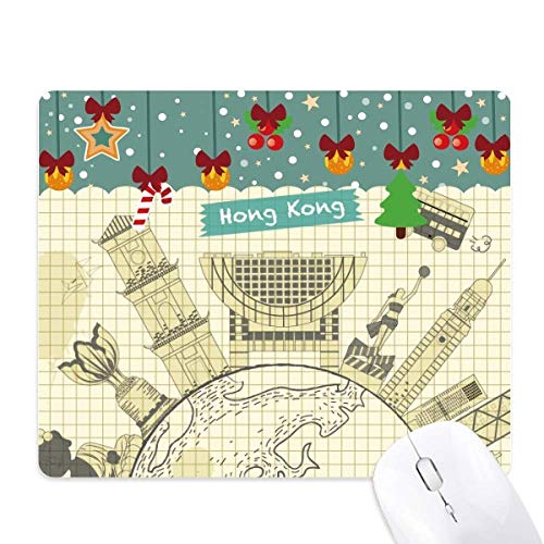Tapis de souris de Hong Kong traditionnel, le cadeau de Noël pour bureau