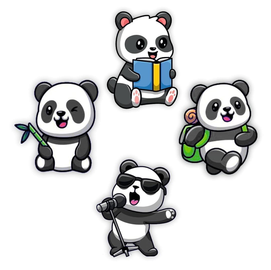 Capio Art MDF Wooden Panda Fridge Magnet | Cute Designer Doo -1 Capio Art MDF Wooden Panda Fridge Magnet | Cute Designer Doo -1
