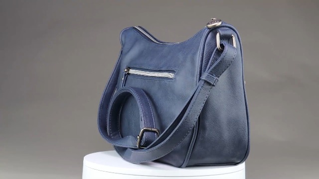 Borsa A Tracolla Lois Donna In Pelle Sintetica Con Ricamo Paisley - 23x16x9 Cm - Foto 2