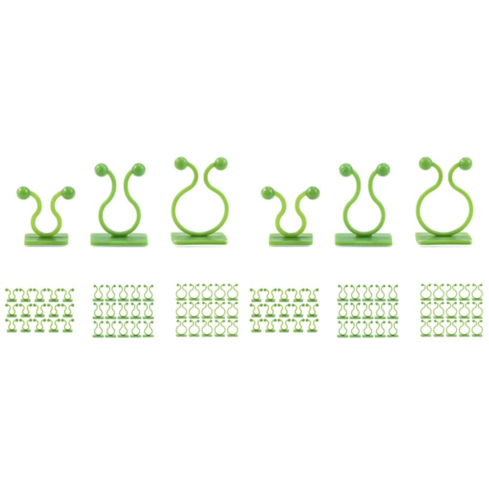 Jnchdghwa Green 240Pcs Wall Vine Fixing Clip, Plant Climbing Fixing Device Self-Adhesive Fixing Hook Vine Fixing Device