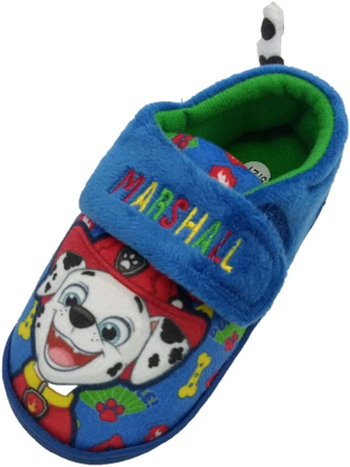 Paw PatrolBoys or Girls Slippers featuring Chase & Marshall, Blue, Size 6-12