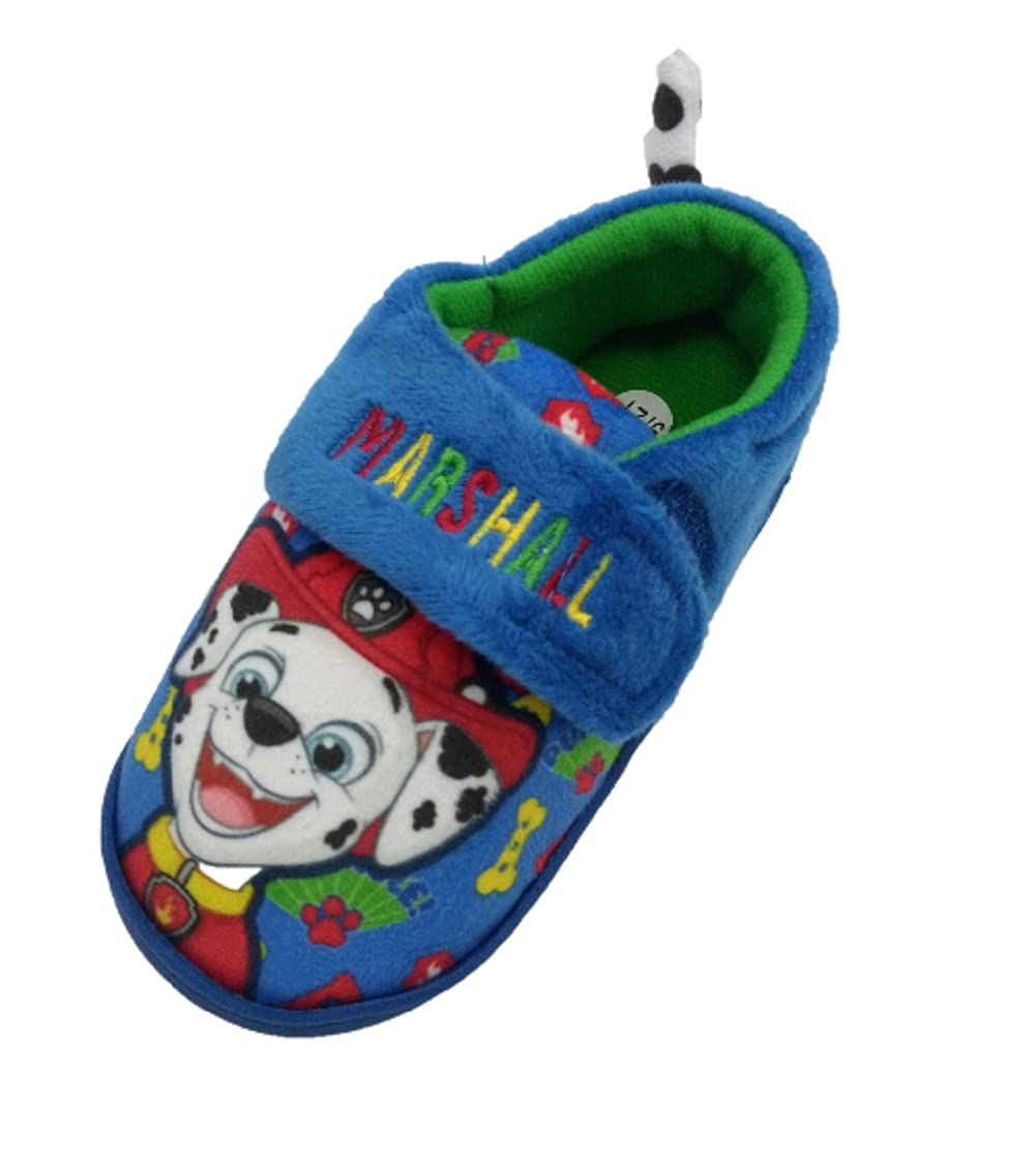 Paw PatrolBoys or Girls Slippers featuring Chase & Marshall, Blue, Size 6-12