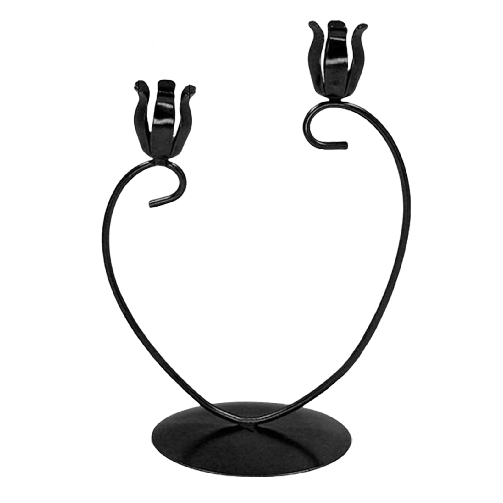 Tsophreniq Multipurpose Iron Holder Nordic Elegant Flower Shape Metal Taper Candlestick Candelabra for Various Room Setting Flower Shape Candlestick