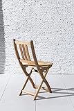 SAM Gartenstuhl Blossom, Akazie-Holz massiv, Holzbank ideal für Balkon Garten Terrasse, zusammenklappbar - 6