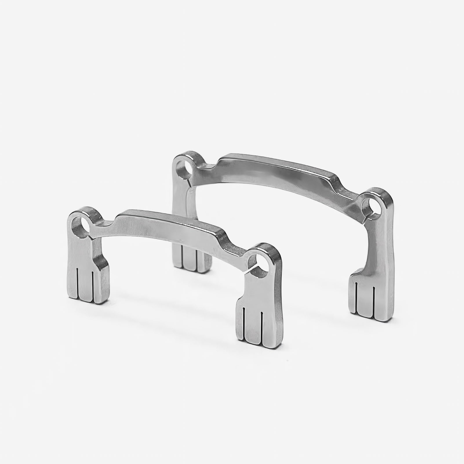 2Pcs Dental Resin Polishing Strips Holder, Stainless Steel Holder for High/Low Crown Interproximal Restorative Polishing Dentist Tools, Autoclavable