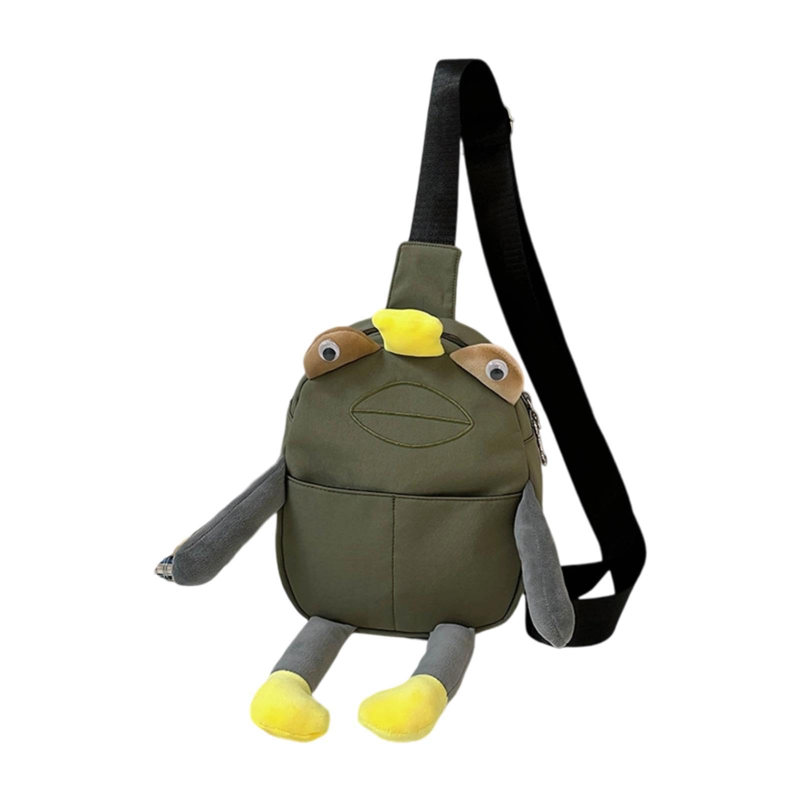 Frog Cross Bag Creative Casual Zipper Closure Animal Shaped Shoulder Bag Light Green-image-49