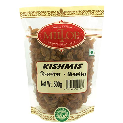 Image of Miltop Dry Fruits Seedless Kismis Raisins Dry Grapes Kishmish - 500g