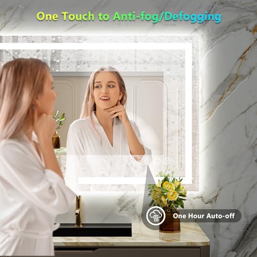 Image of 40x24 Inch RGB LED Bathroom Mirror
