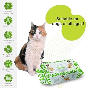 Pure and natural pet grooming and cleansing wipes for all pets unscented 100 ct   cucciolini doodles