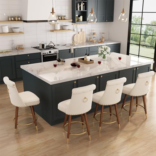 SeekFancy 24" Counter Height Bar Stools Set of 4, Swivel