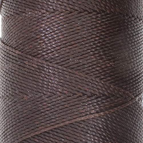 The Beadsmith Knot It Waxed Polyester Cord, Cedar Brown Color, 0.7mm Diameter, Light Wax, 144 Meters (472 Feet) Per Spool - Image 3