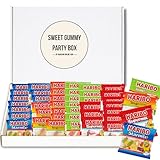 Sweet Gummy Party Box by Bargain Online Hub | 40 Haribo Treat Bags Gift Set – Starmix, Tangfastics, Supermix & Giant Strawbs | Sweet Hampers, Birthday Sweets Gift Box & Confectionery gift hamper
