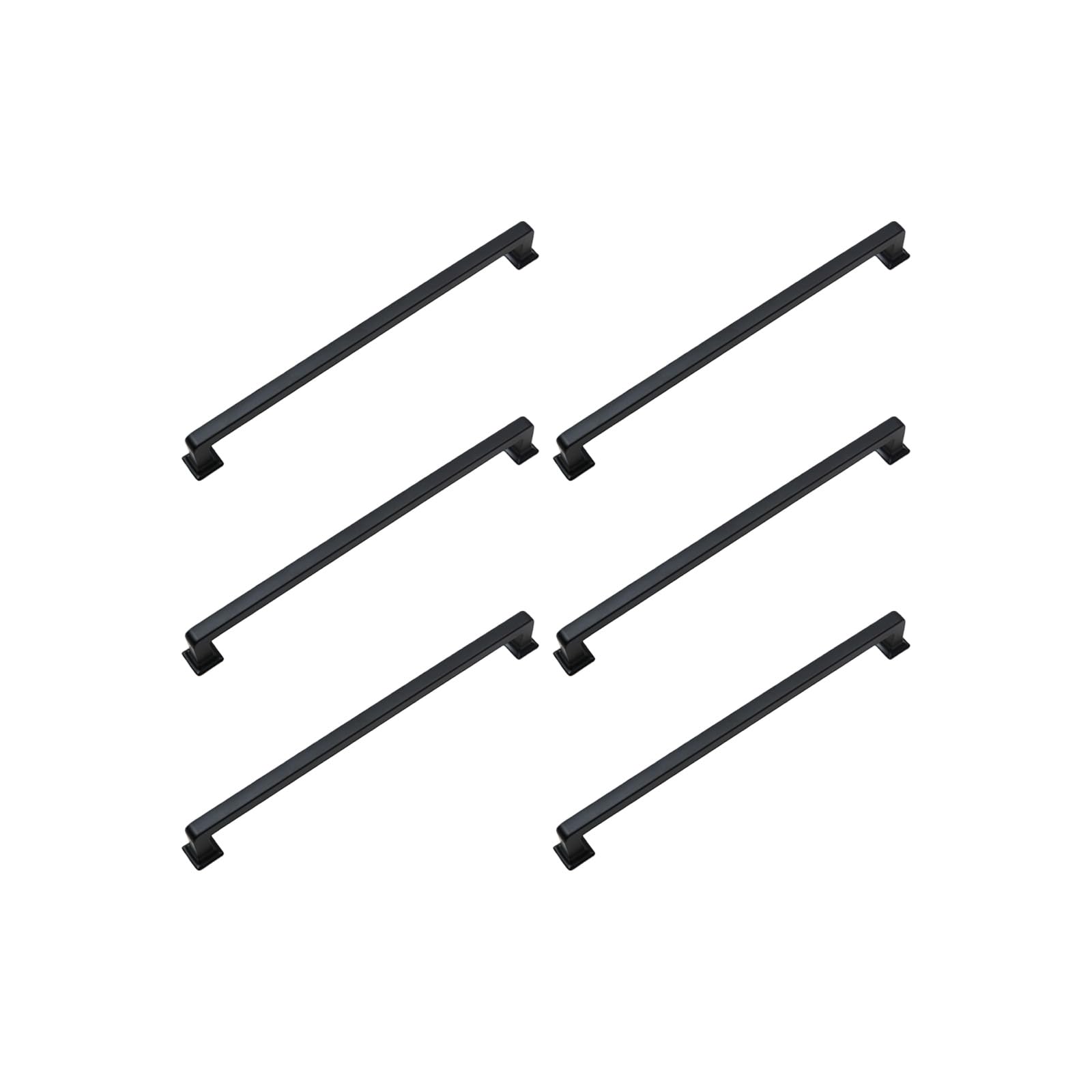 Elnwnnkc Black 160 Of 6 Elegant Cupboard Handles Featuring High Gloss Finish Resists Fading For Modern Home Decors Upgrades Pulls