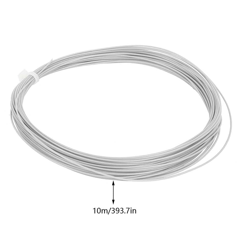 Cuerda para Raqueta de bádminton, 2 Colores, 2 Piezas, Nailon, Alta flexibilidad, línea de Cuerda para Raqueta de bádminton, línea de Repuesto para Raqueta para Entrenamiento de (White)