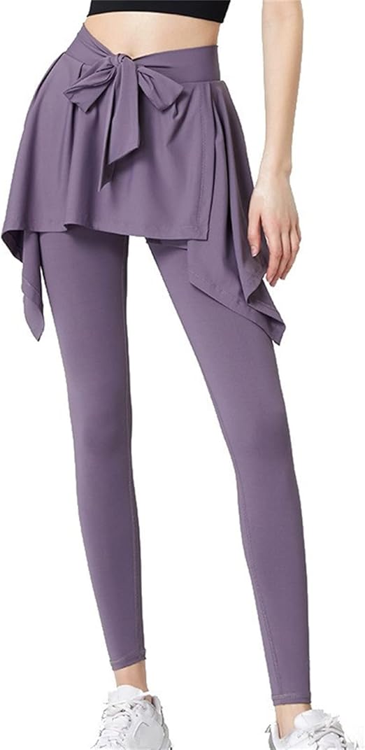 Amazon.co.jp: [Elonglin] 偽二枚 スカート付き レギンス レディース