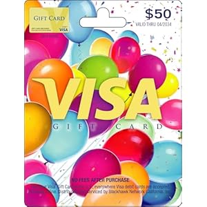 Visa Physical Gift Card $50 (plus $...