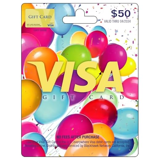 Visa Physical Gift Card $50 (plus $4.95 Purchase Fee)