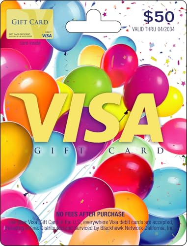 Visa $50 Balloons Gift Card (plus $4.95 Purchase Fee)