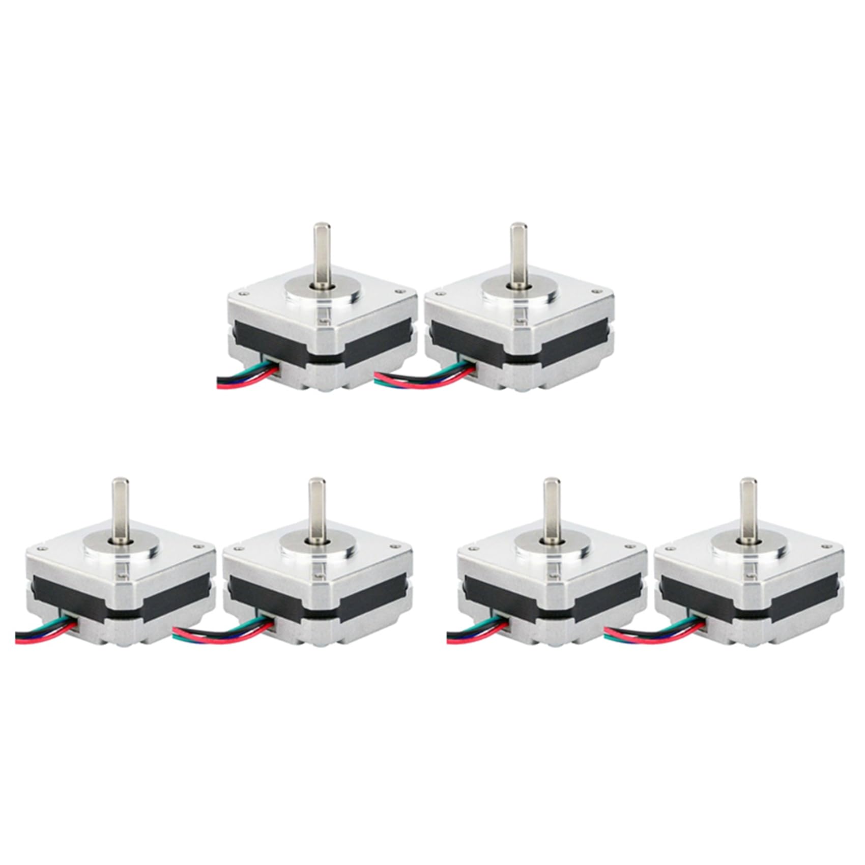 Jnchdghwa Silver 6Pcs 17Hs08-1004S 4-Lead Nema 17 Stepper Motor 20Mm 1A 13Ncm(18.4Oz.in) 42 Motor Nema17 Stepper For Diy 3D Printer