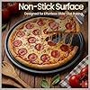 Bakken Pizza Baking Pan - Round Perforated Carbon Steel Pan with Non-Stick Marble Coating, Oversized Silicone Handle, Dishwasher Safe, High-Temperature Resistant, Durable & Easy Cleanup Gray, 2 Pack #2